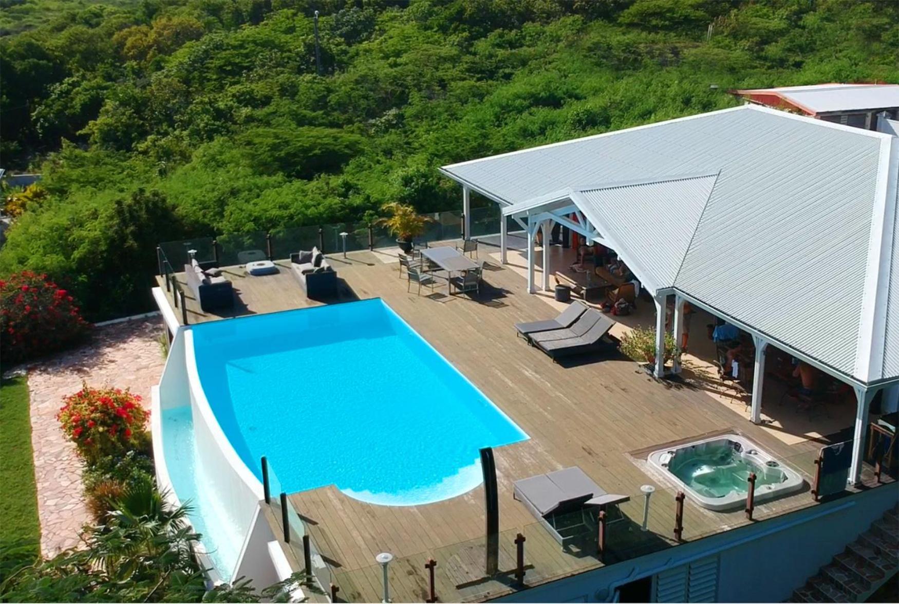 Villa Deluxe L'Hacienda Villa Vue Mer 180 Piscine Jacuzzi Proche Plage Marina Golf Pointe Des Chateaux Et Casino Jardin Clos Voyage Durable Saint-Francois  Ruang foto